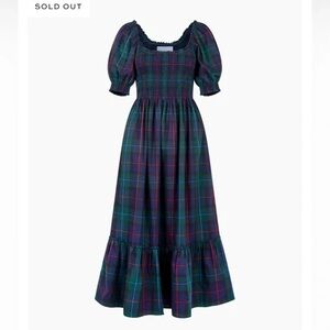 Hill house Louisa Nap dress in midnight tartan